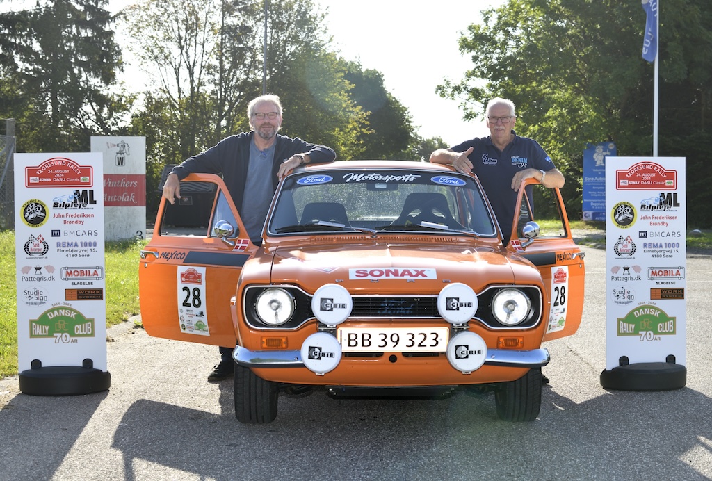 Finn Kristensen og Erik Rasmussen har tidligere vundet Oresund Rally i deres Ford Escort Mexico. I år måtte de nøjes med en tredjeplads.
(Foto: Michael Eisenberg)